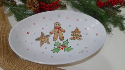 Vassoio Ovale in ceramica 35 x21 cm