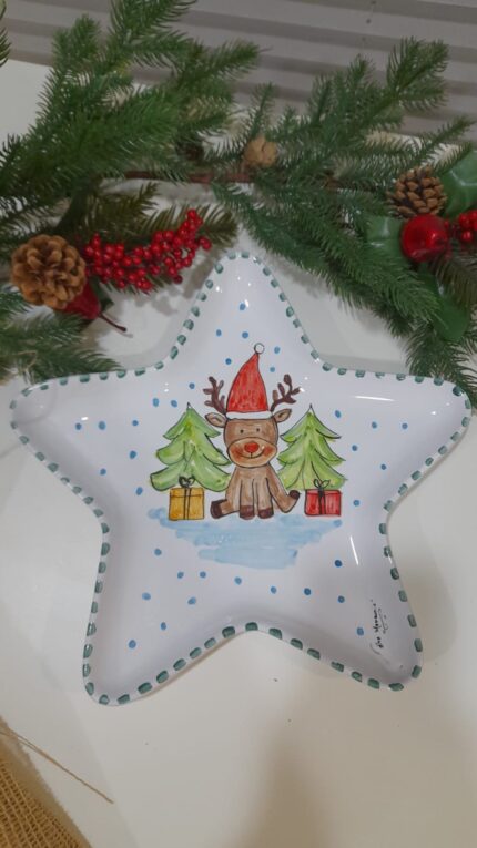 Vassoio Stella diam.31 in ceramica