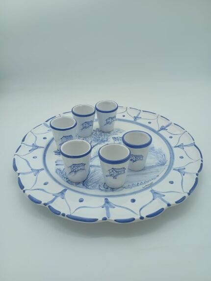 Servizio di Limoncello 6 pz  Blu faenza