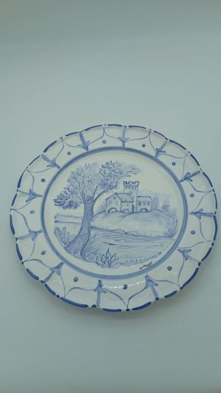 Piatto diam.35 cm decoro Paesaggio