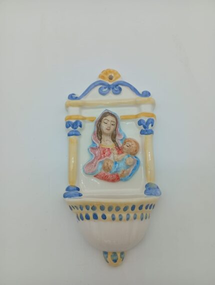 Acquasantiera madonnina con bimbo