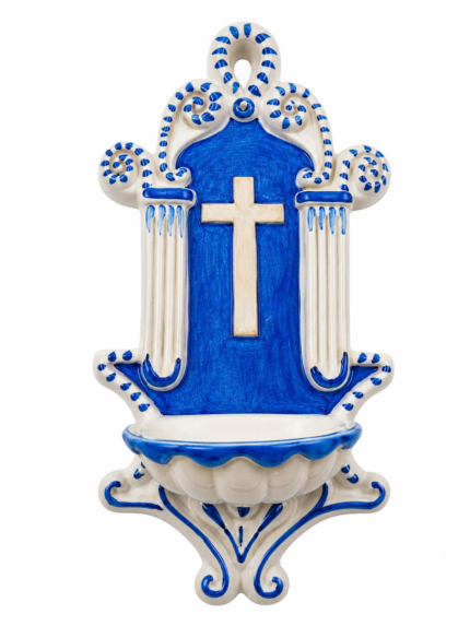 Acquasantiera Blu 16cmx 9 cm