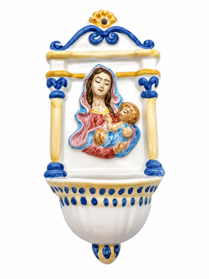 Acquasantiera madonnina con bimbo
